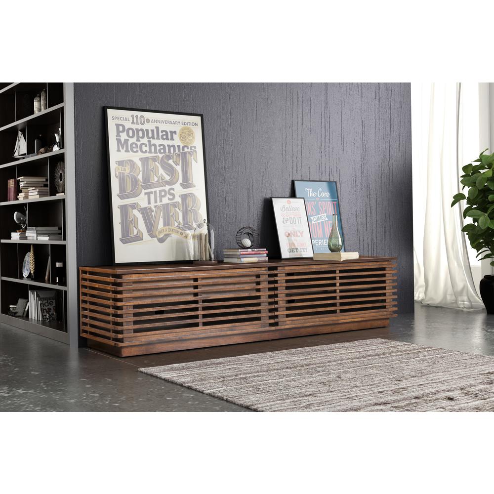 Linea Wide Entertainment Stand Walnut. Picture 6