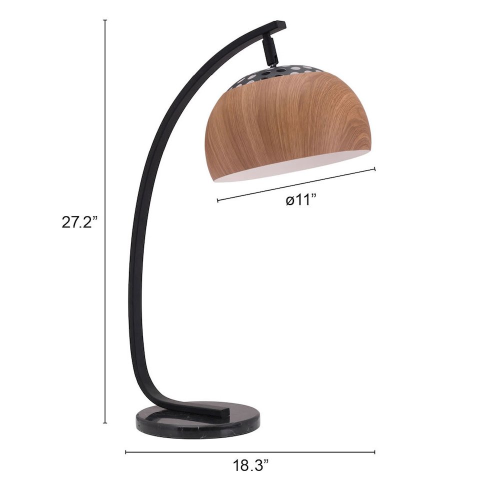 Brentwood Table Lamp Brown & Black. Picture 5