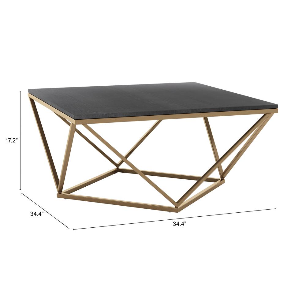Verona Coffee Table Black & Gold. Picture 8