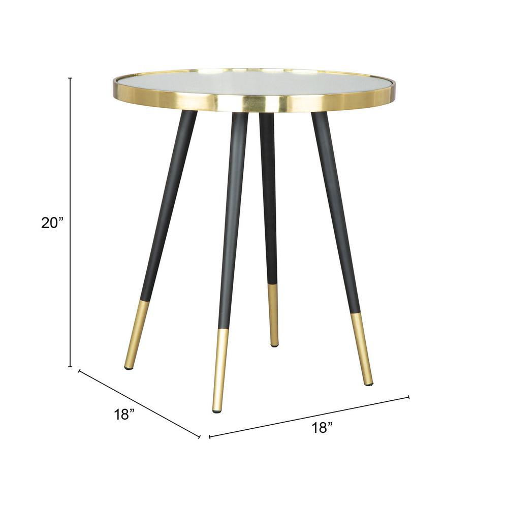 Particle Side Table Gold & Black. Picture 7