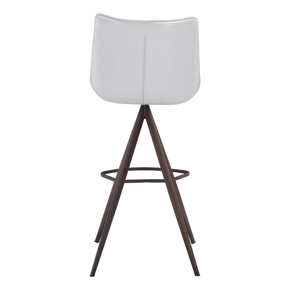 Aki Barstool (Set of 2) White & Walnut. Picture 4