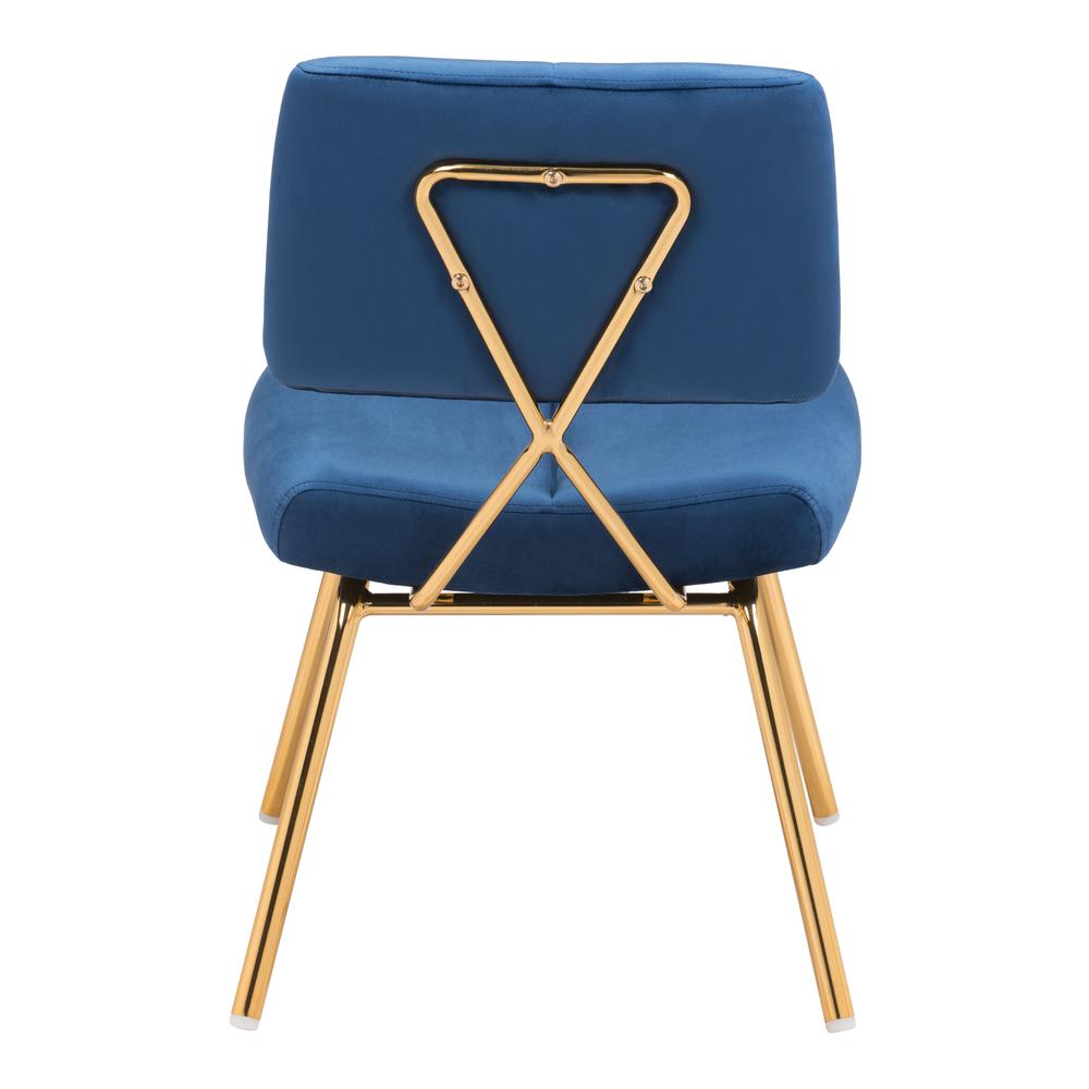 Nicole Accent Chair (Set of 2) Blue & Gold. Picture 5