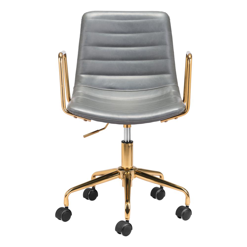 Eric Office Chair Gray & Gold. Picture 3
