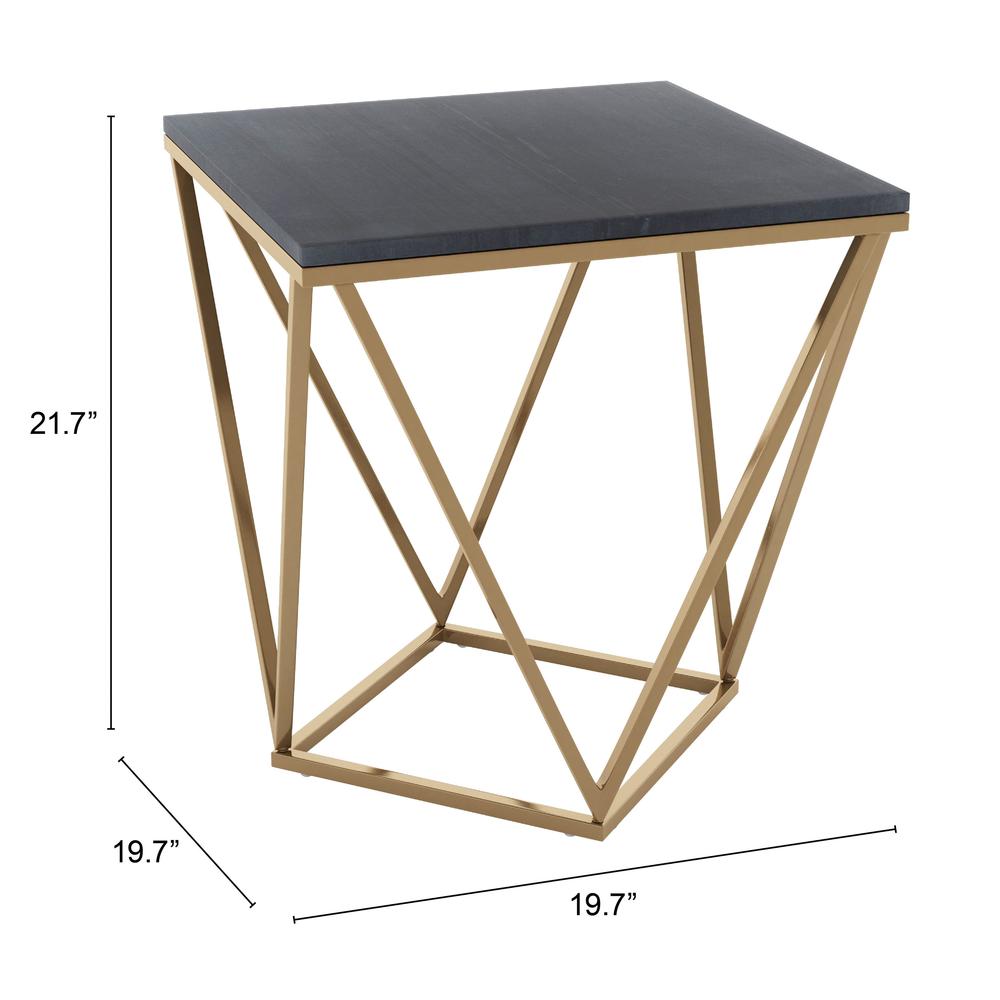 Verona Side Table Black & Gold. Picture 8