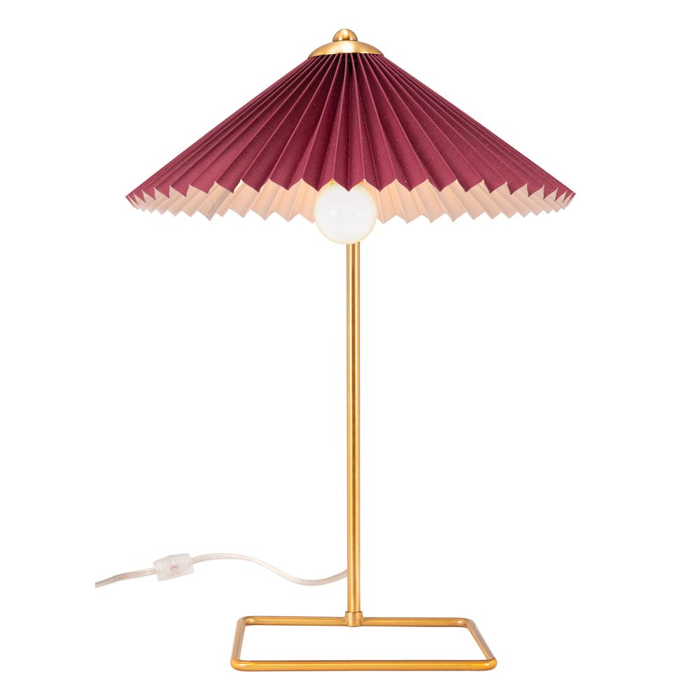 Charo Table Lamp Red & Gold. Picture 3