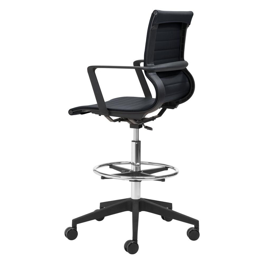 Stacy Drafter Office Chair Black. Picture 5