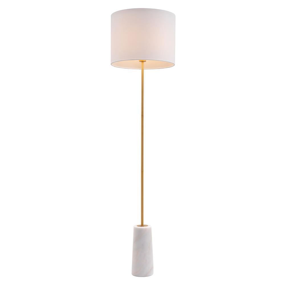 Titan Floor Lamp White & Brass. Picture 3