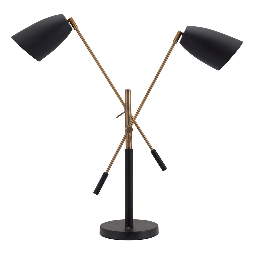 Tanner Table Lamp Black & Brass. Picture 2
