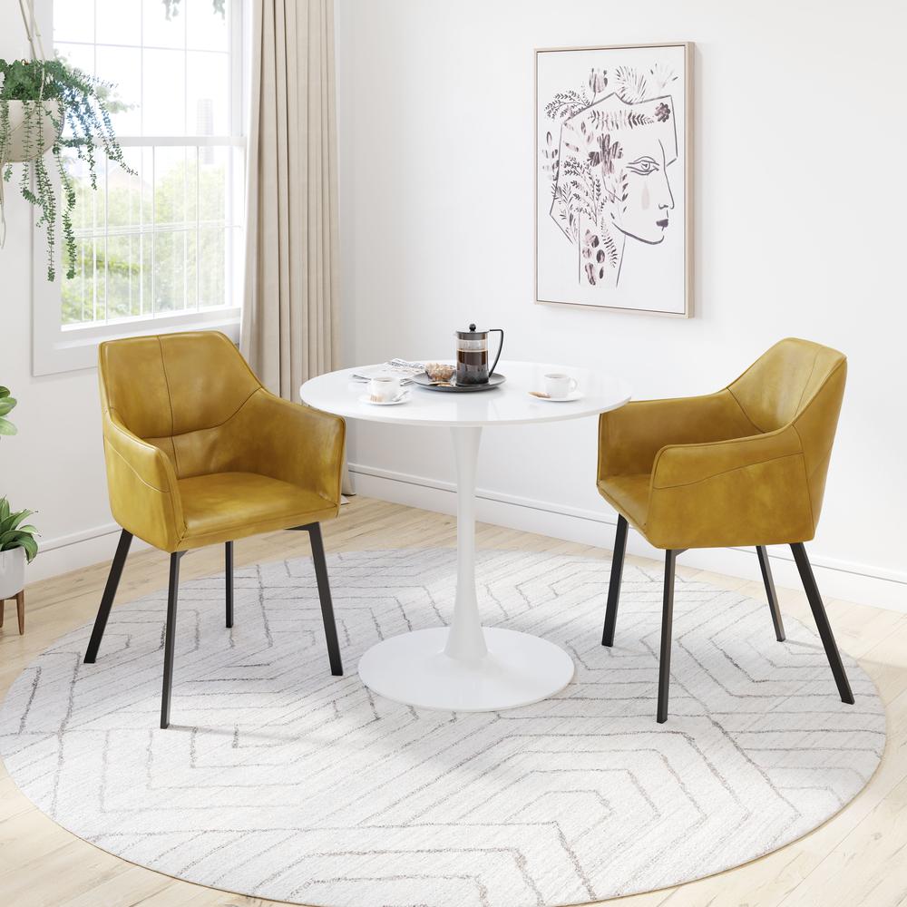 Loiret Dining Chair (Set of 2) Yellow. Picture 8