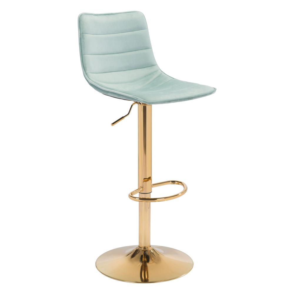 Prima Barstool Light Green & Gold. Picture 1