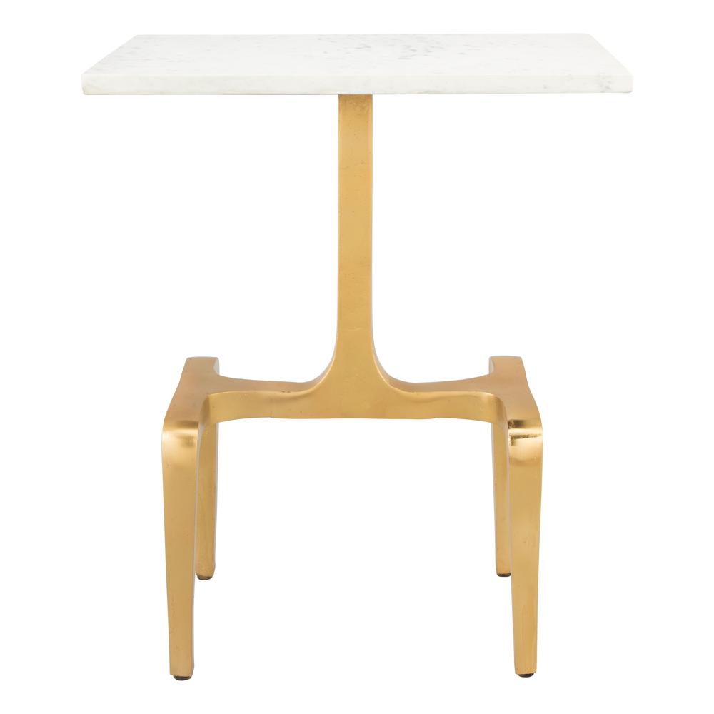 Clement Side Table White & Gold. Picture 3