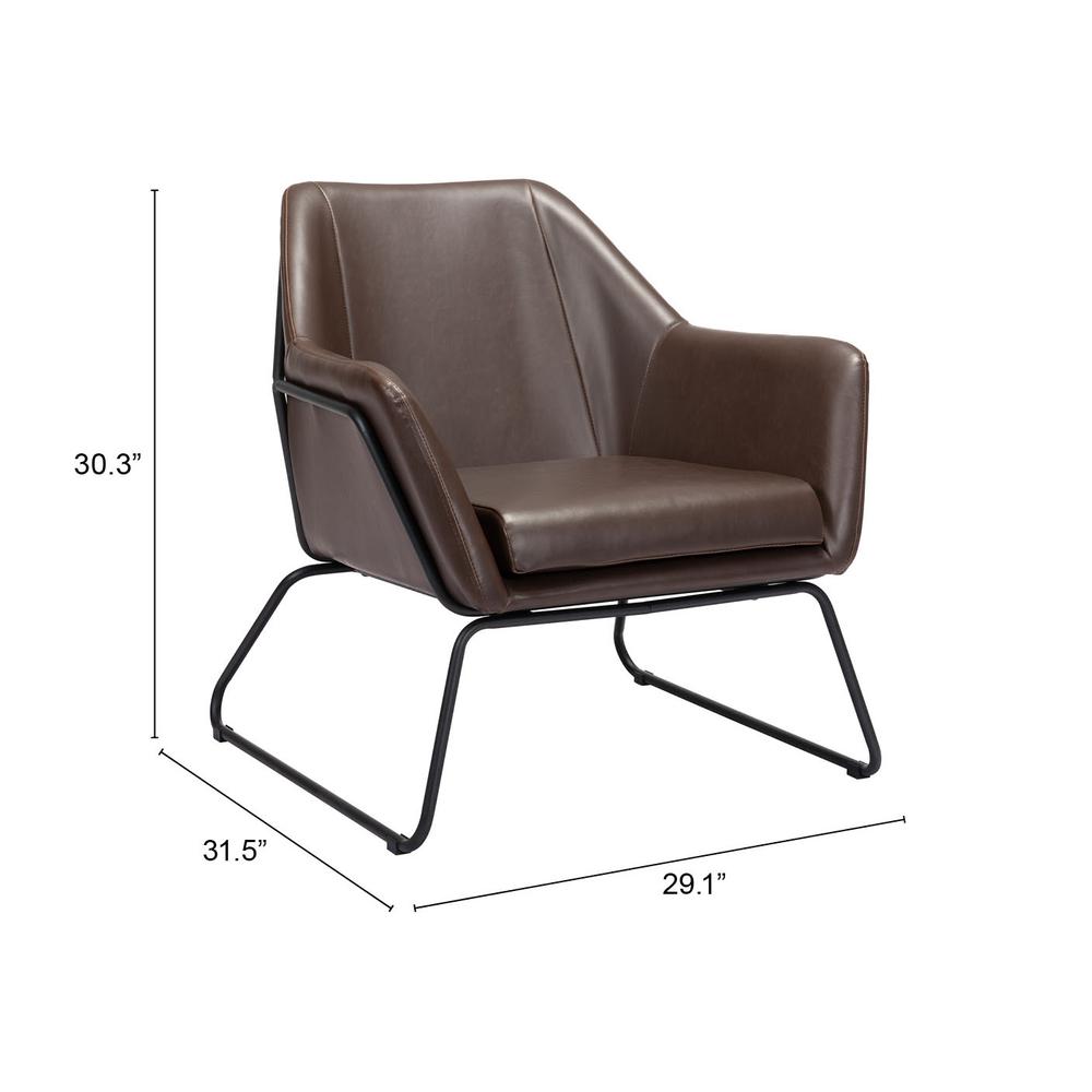 Jose Accent Chair Brown. Picture 6