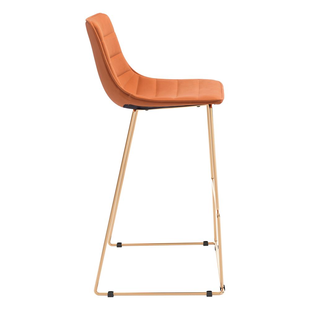 Adele Bar Chair Orange & Gold. Picture 2