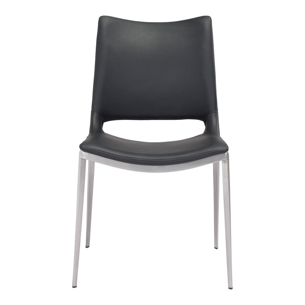 Ace Dining Chair (Set of 2) Black & Silver. Picture 4