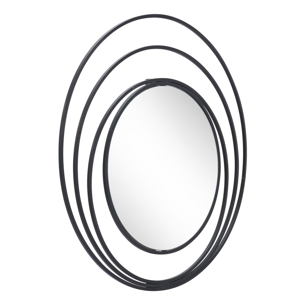 Luna Round Mirror Black. Picture 1