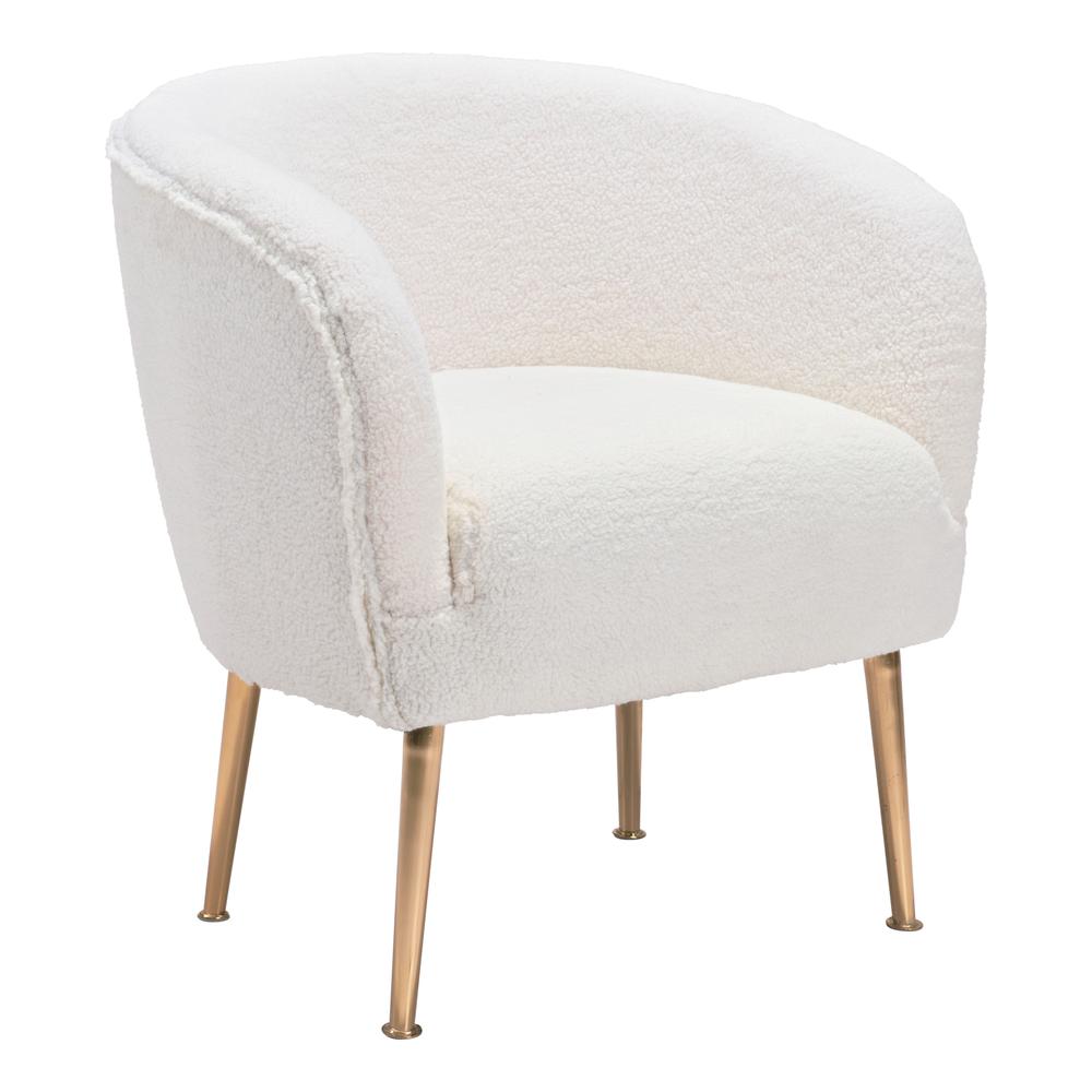 Sherpa Accent Chair Beige. Picture 1