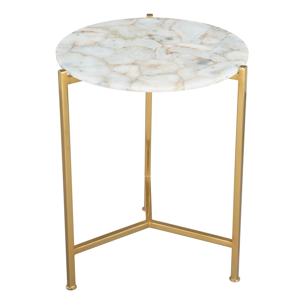 Haru Side Table White & Gold. Picture 1