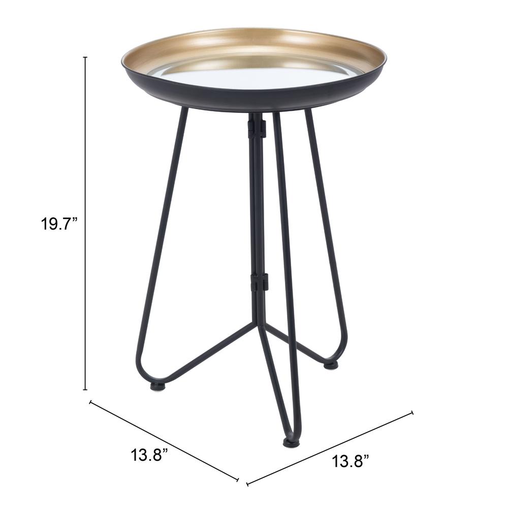 Foley Accent Table Gold & Black. Picture 7
