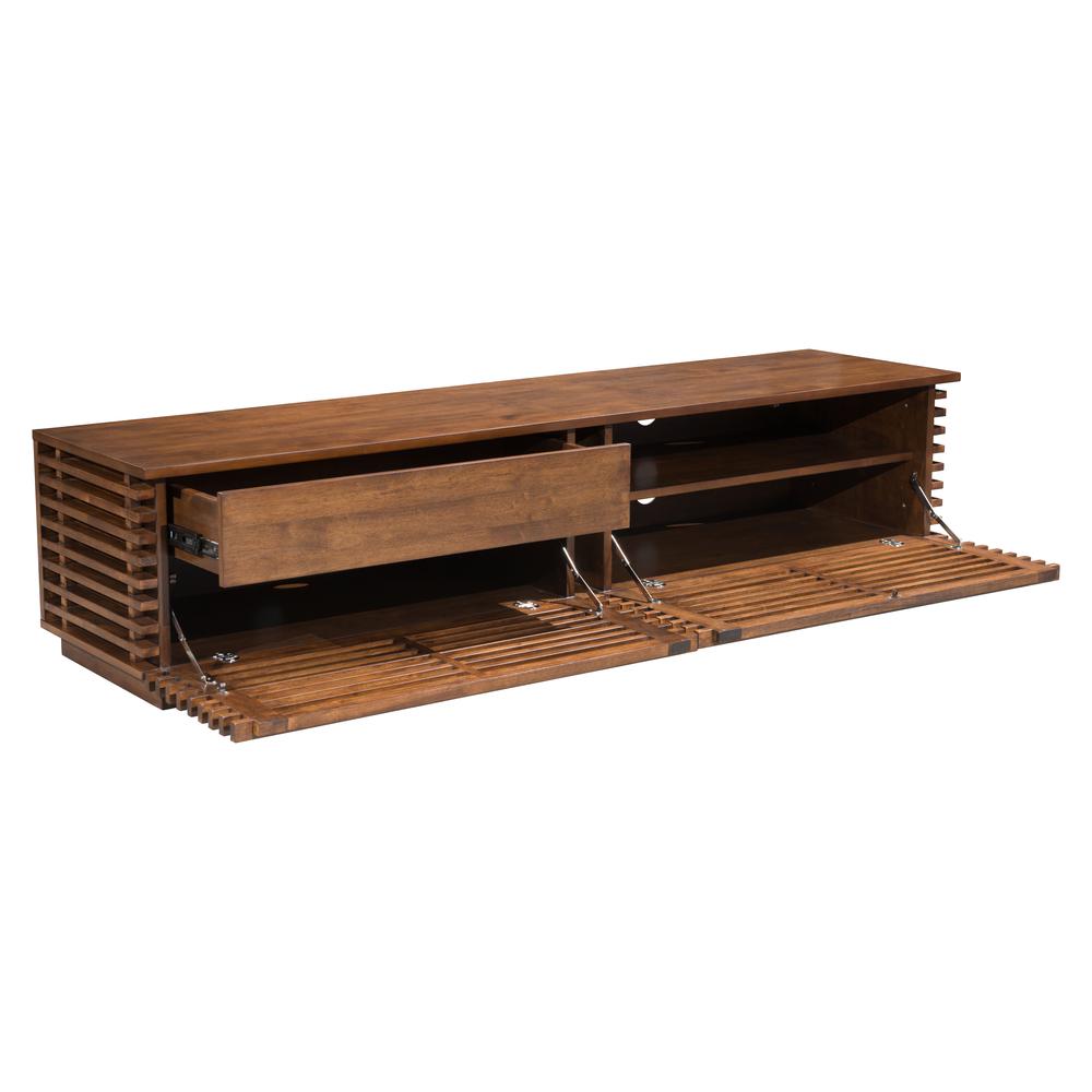 Linea Wide Entertainment Stand Walnut. Picture 5