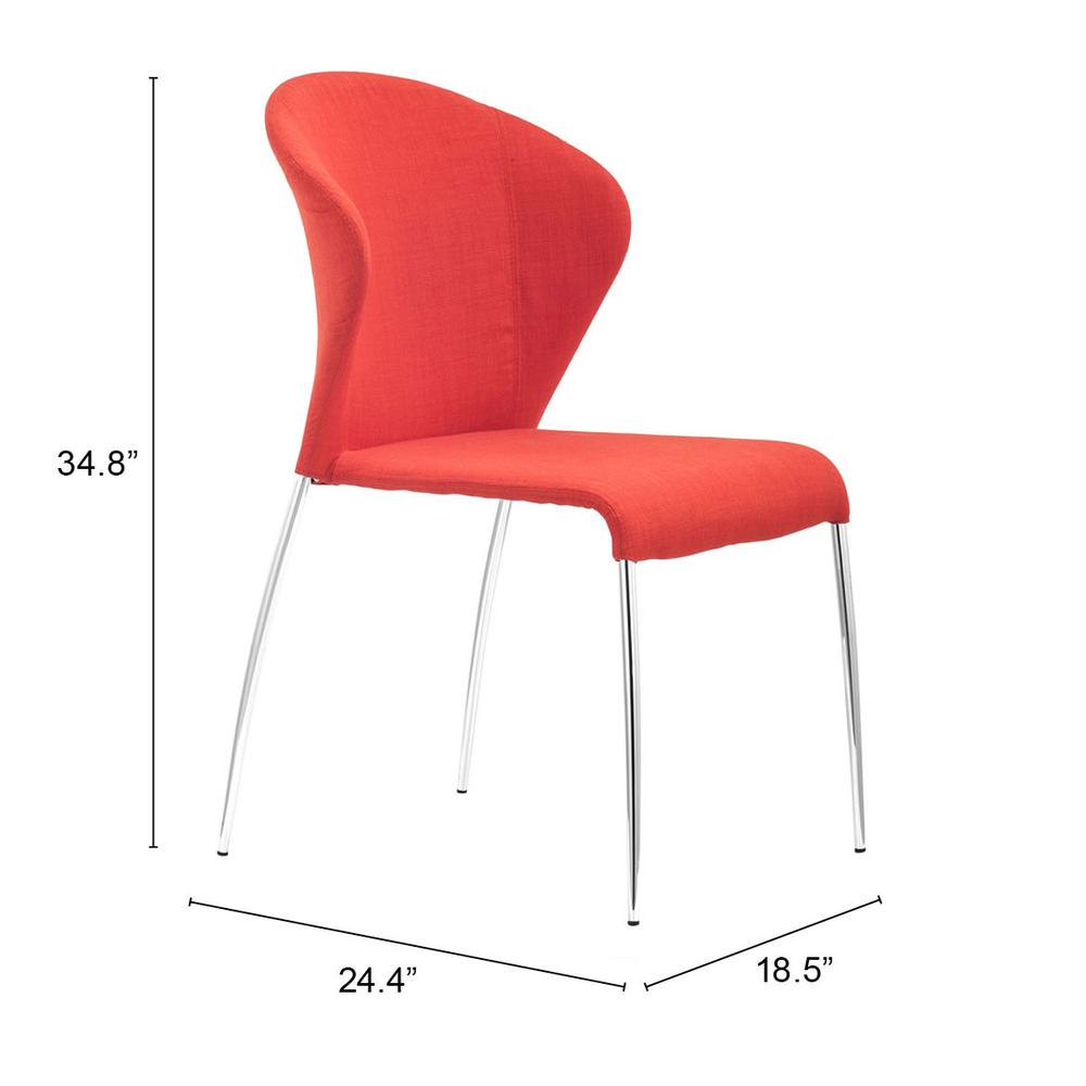 Oulu Dining Chair (Set of 4) Tangerine. Picture 8