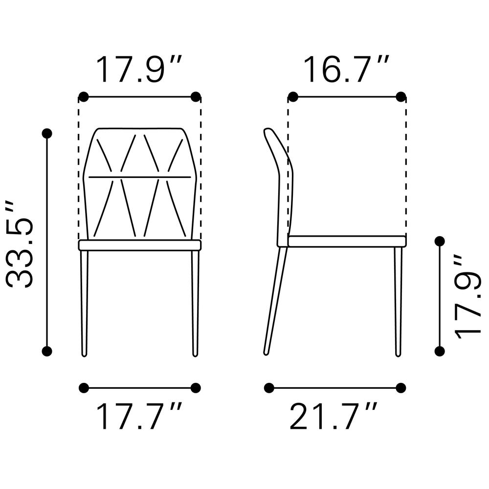 Revolution Dining Chair (Set of 4) Black. Picture 9