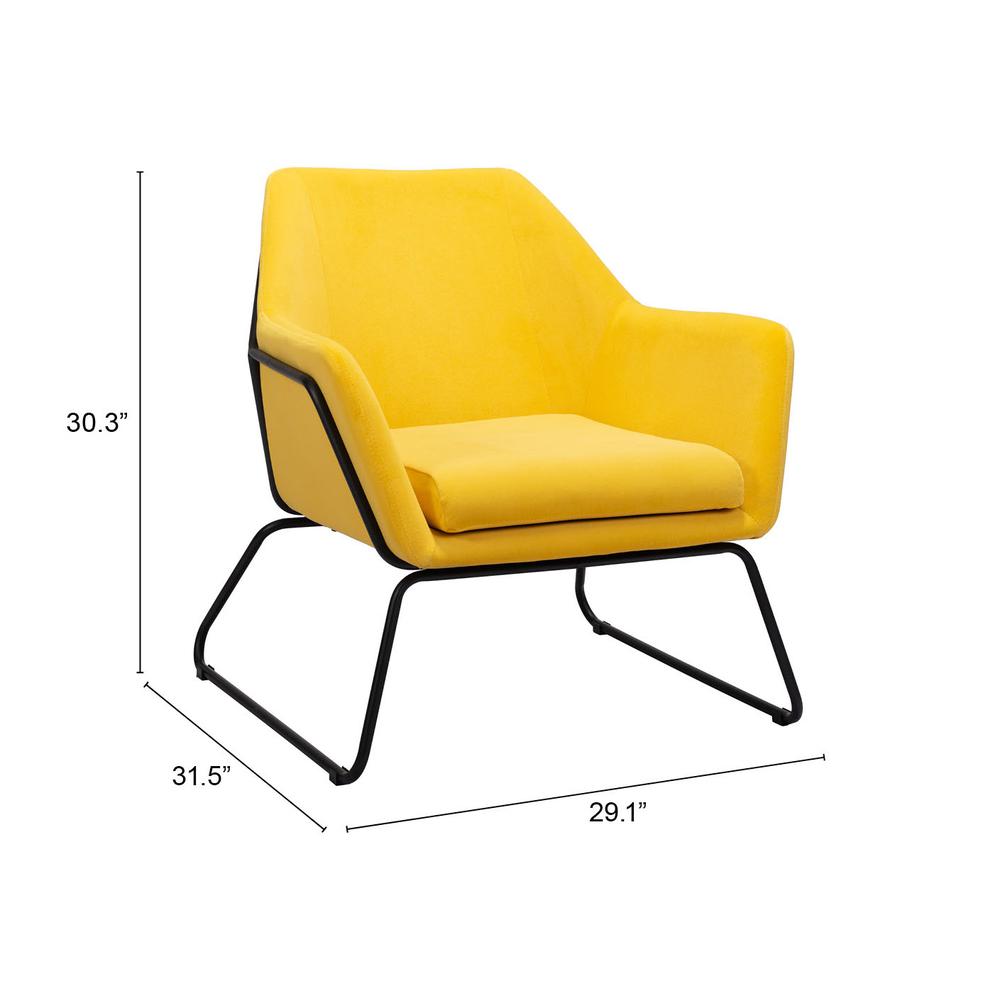Jose Accent Chair Yellow. Picture 6