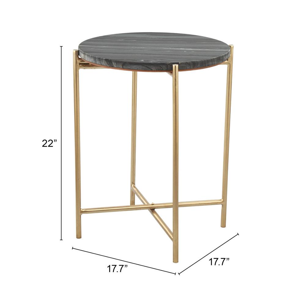 David Side Table Gray & Gold. Picture 7