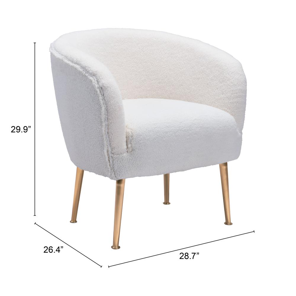 Sherpa Accent Chair Beige. Picture 7