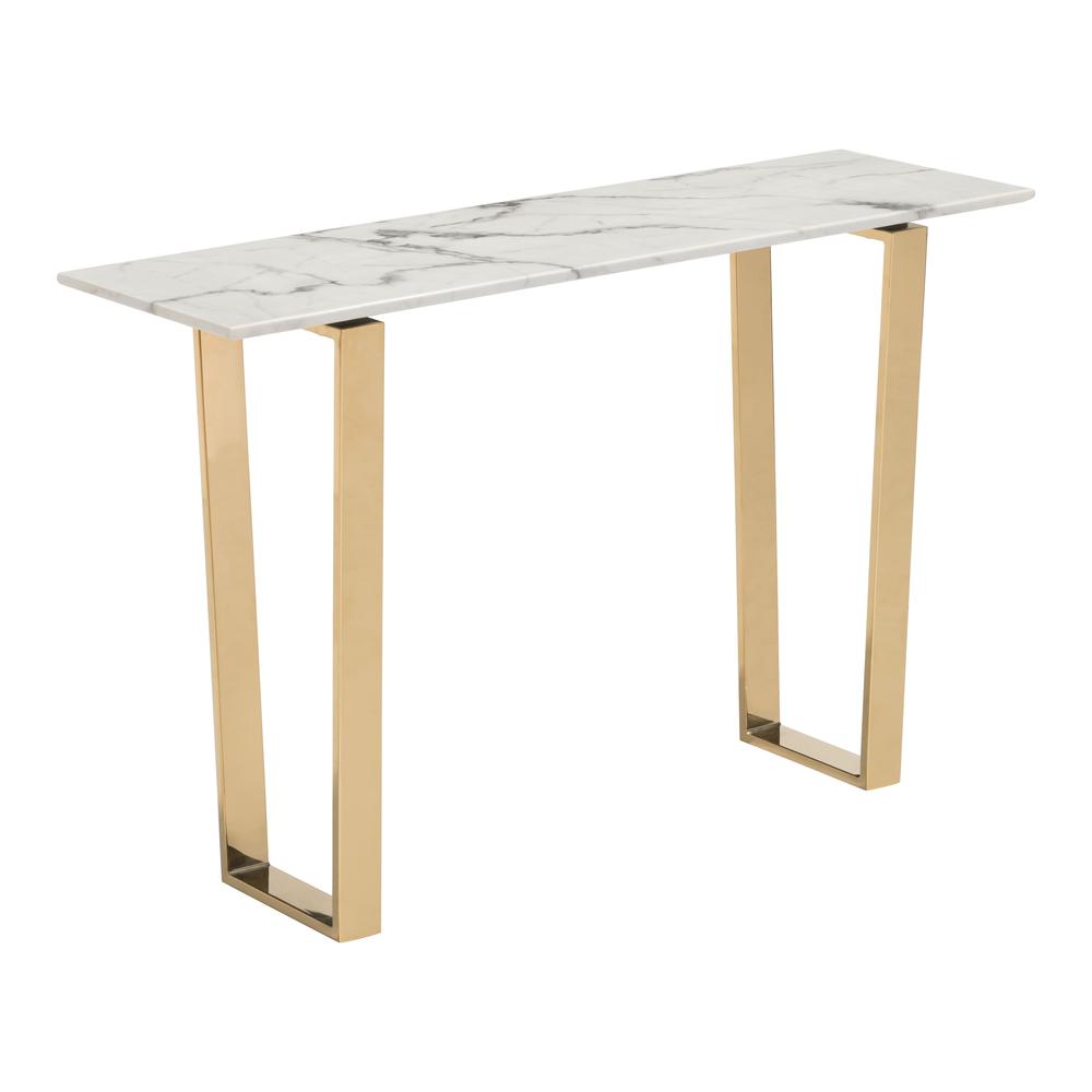 Atlas Console Table White & Gold. Picture 1