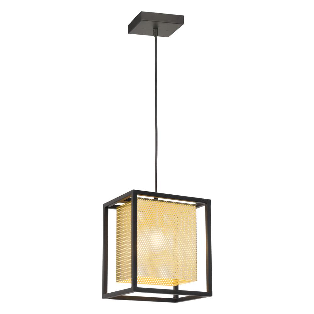 Yves Ceiling Lamp Gold & Black. Picture 5