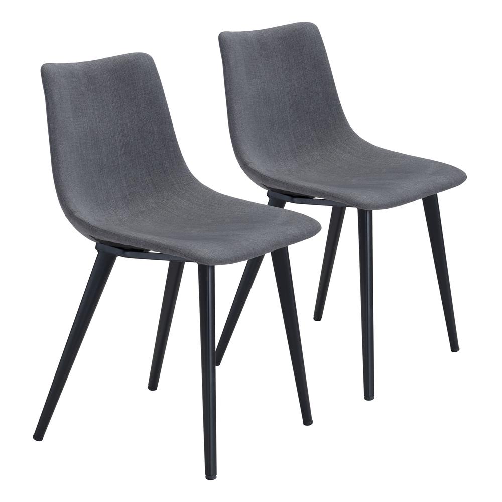 DanielSteel Dining Chairs (Set of 2) - Gray/Black, Belen Kox. Picture 1