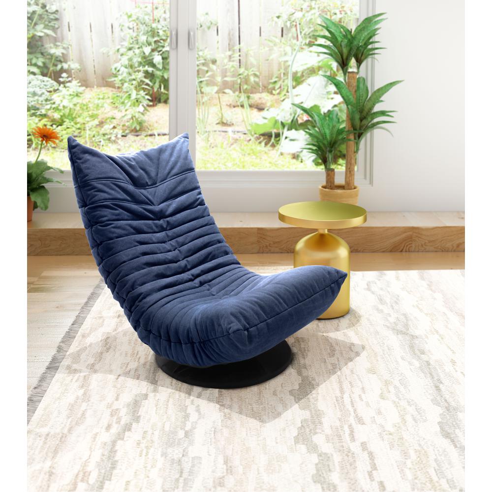 Down Low Swivel Chair Blue. Picture 6