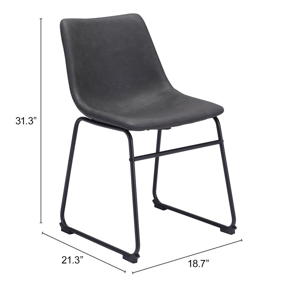 Smart Dining Chair (Set of 2) Charcoal. Picture 9