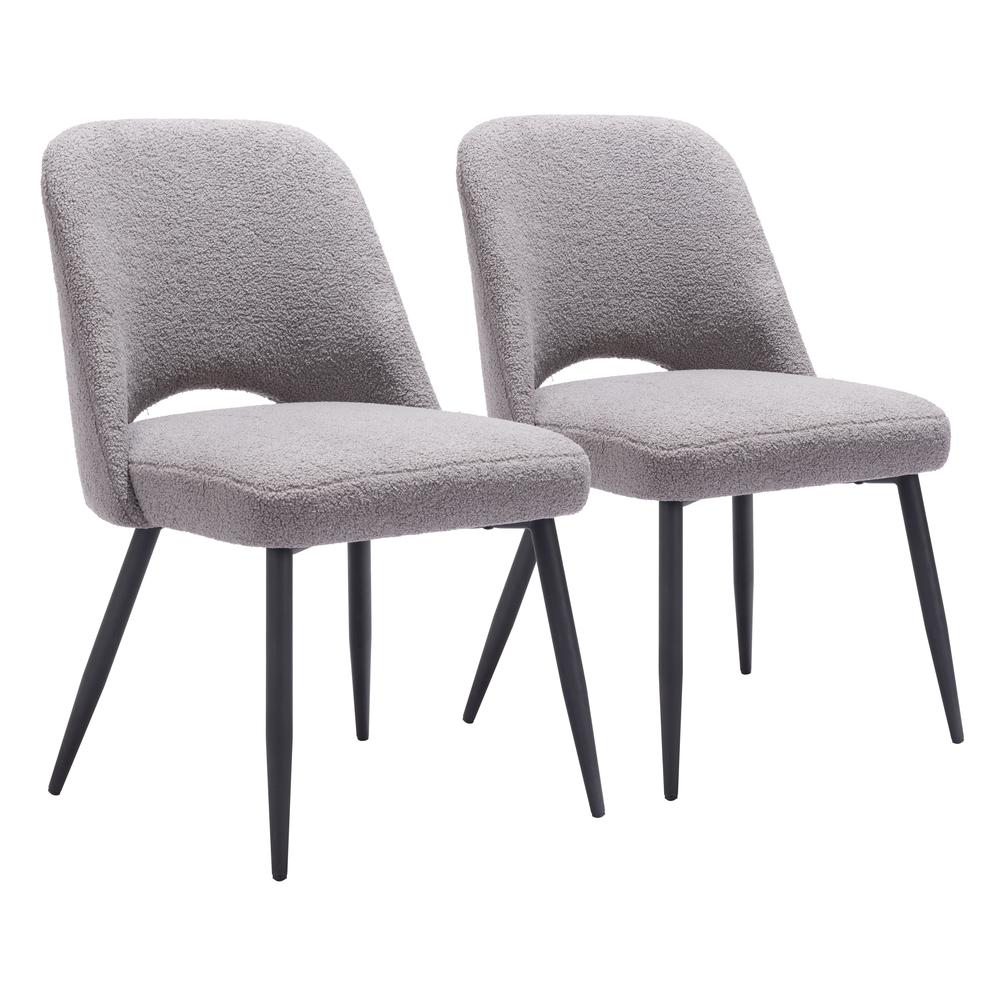 Teddy Dining Chair (Set of 2) Gray. Picture 1