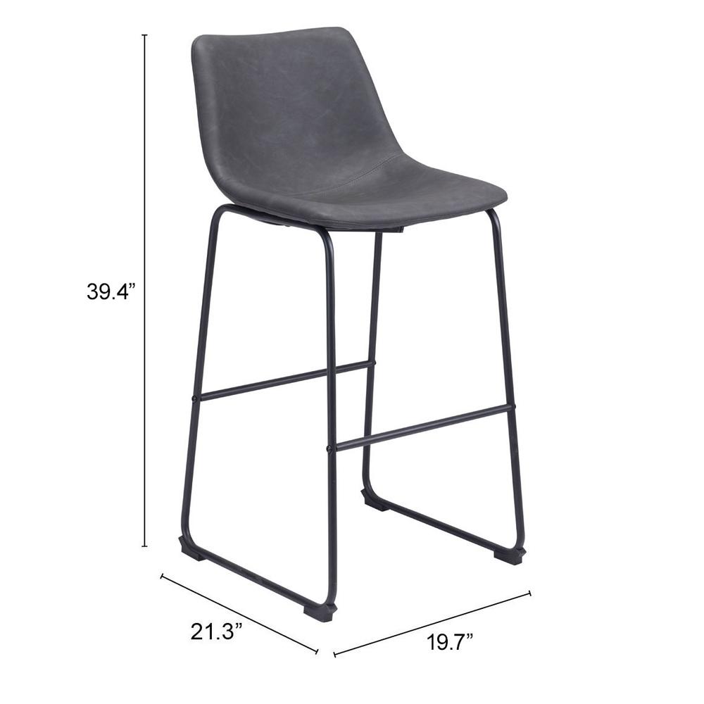 Smart Barstool (Set of 2) Charcoal. Picture 9