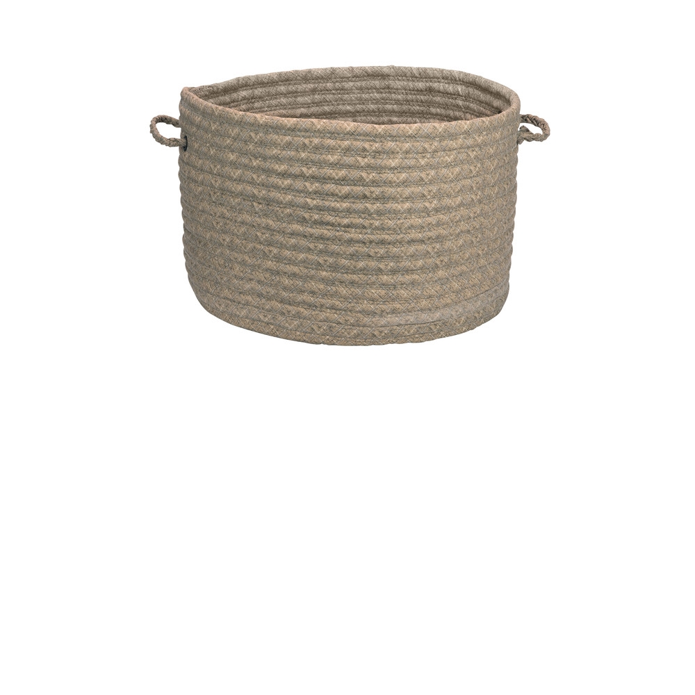 Solid Fabric Basket - Bark 18"x12". Picture 1