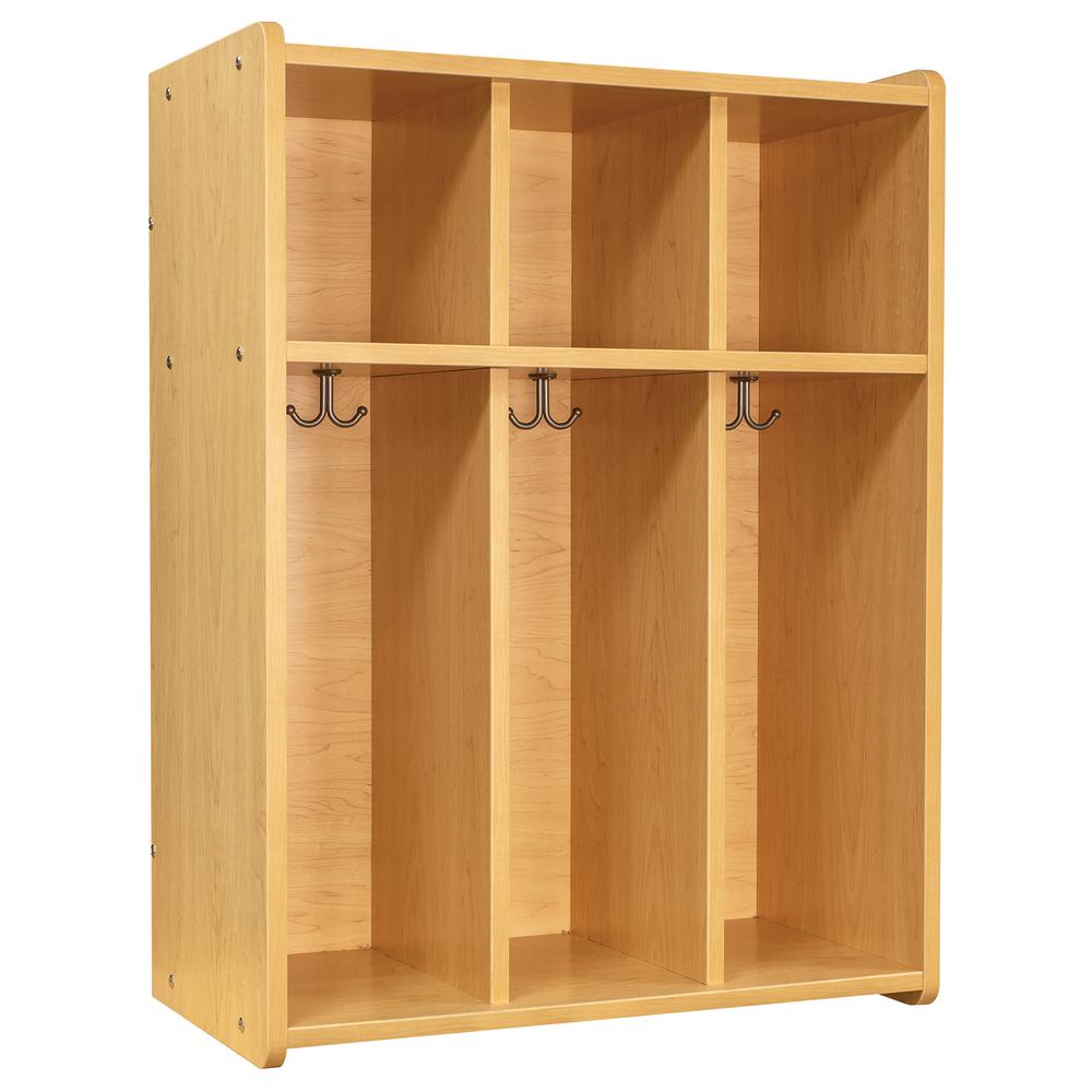 3-Section Wall Locker, Assembled, 28W x 15D x 37.5H. The main picture.