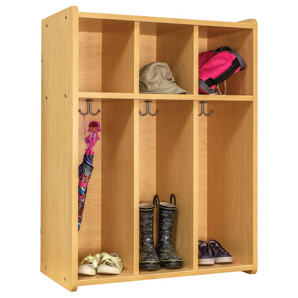 3-Section Wall Locker, Assembled, 28W x 15D x 37.5H. Picture 2