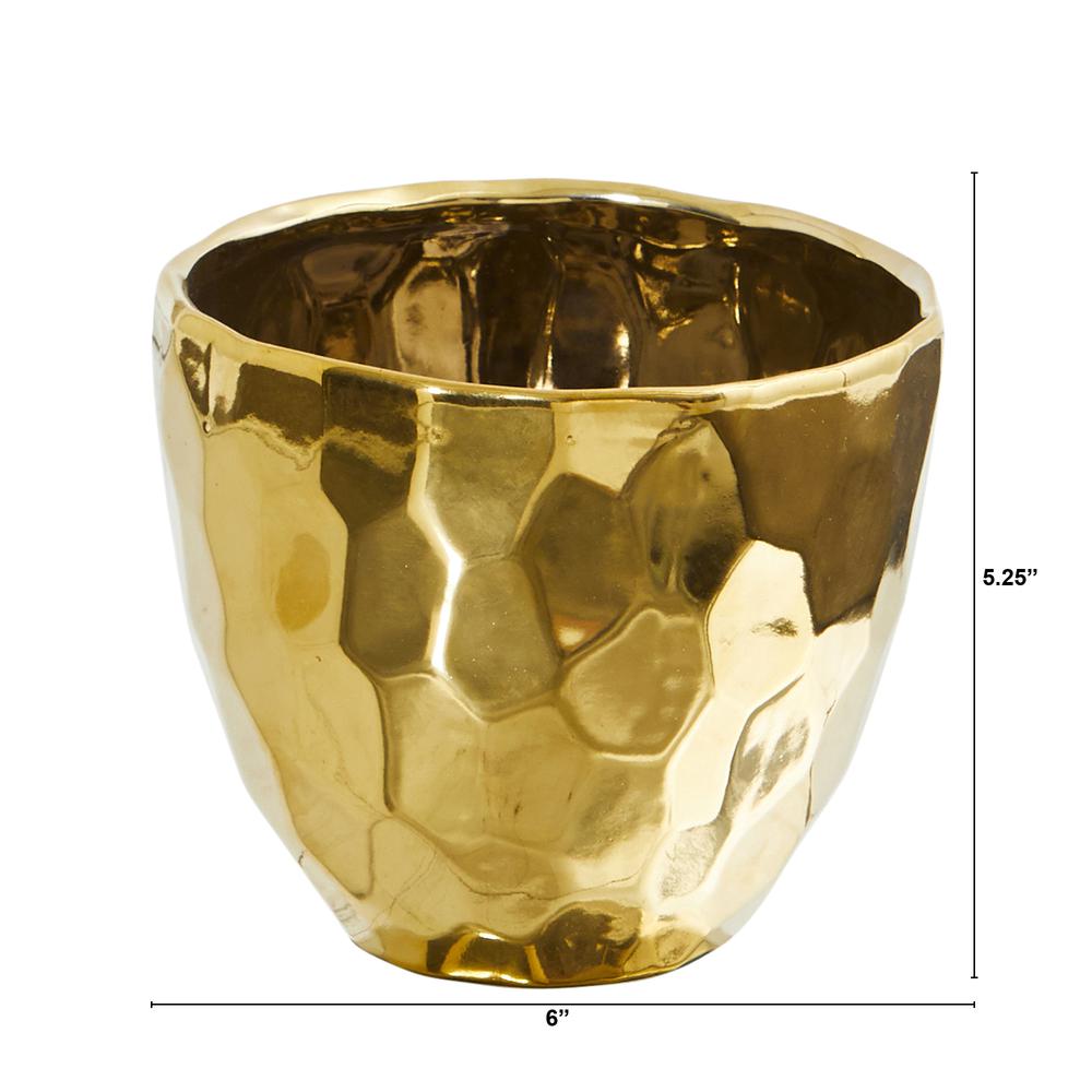 6in. Designer Gold Vase. Picture 2
