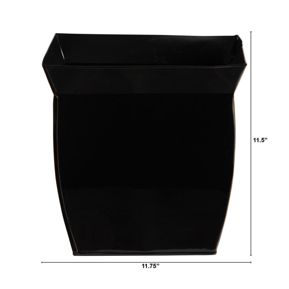 11.75in. Fluted Metal Square Planter. Picture 2