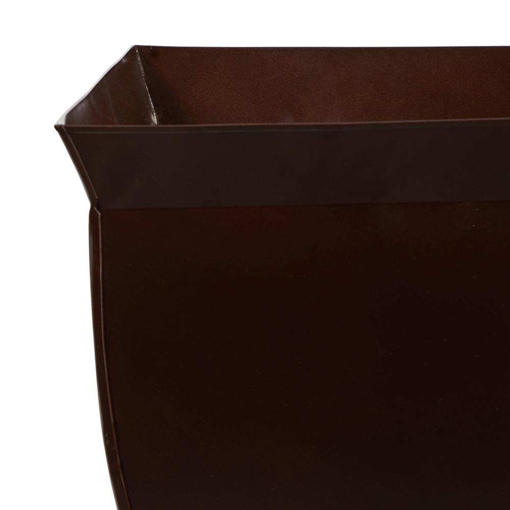11.75in. Fluted Metal Square Planter. Picture 3