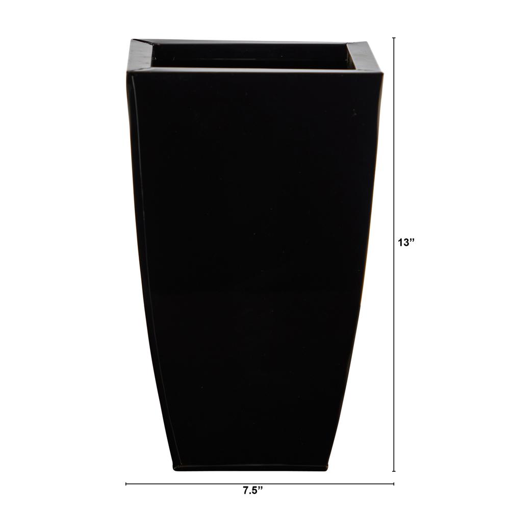 13in. Tapered Square Metal Planter. Picture 2