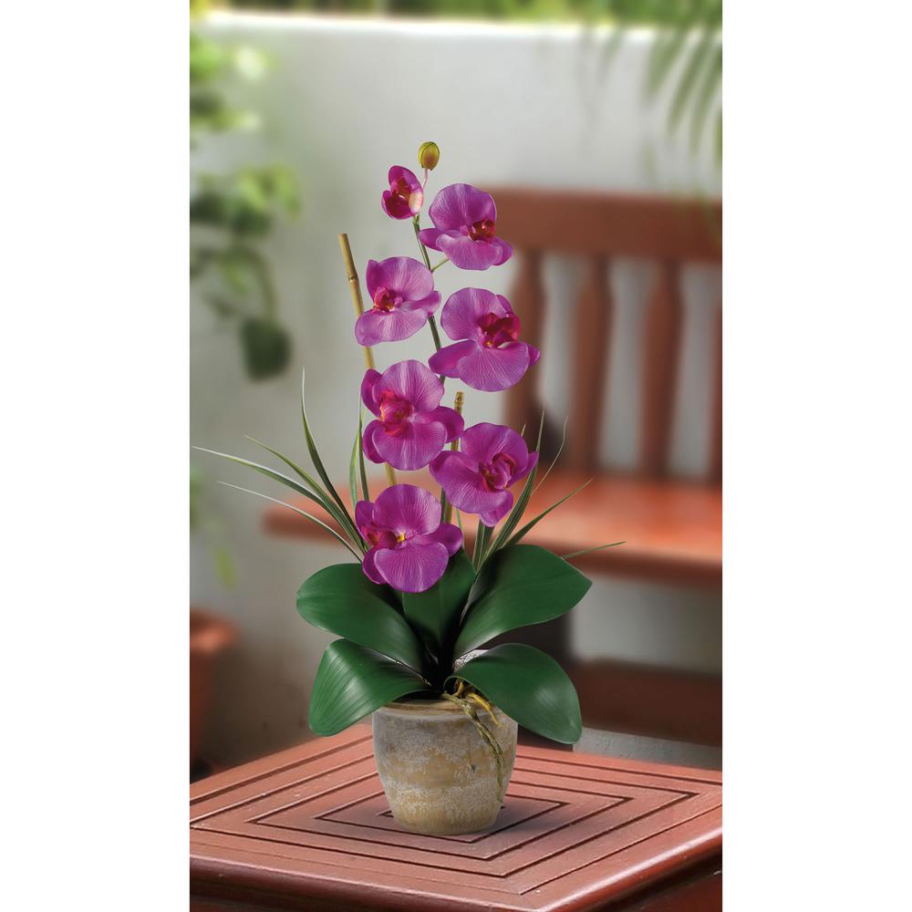 Phalaenopsis Silk Orchid Flower Arrangement - Pink. Picture 2