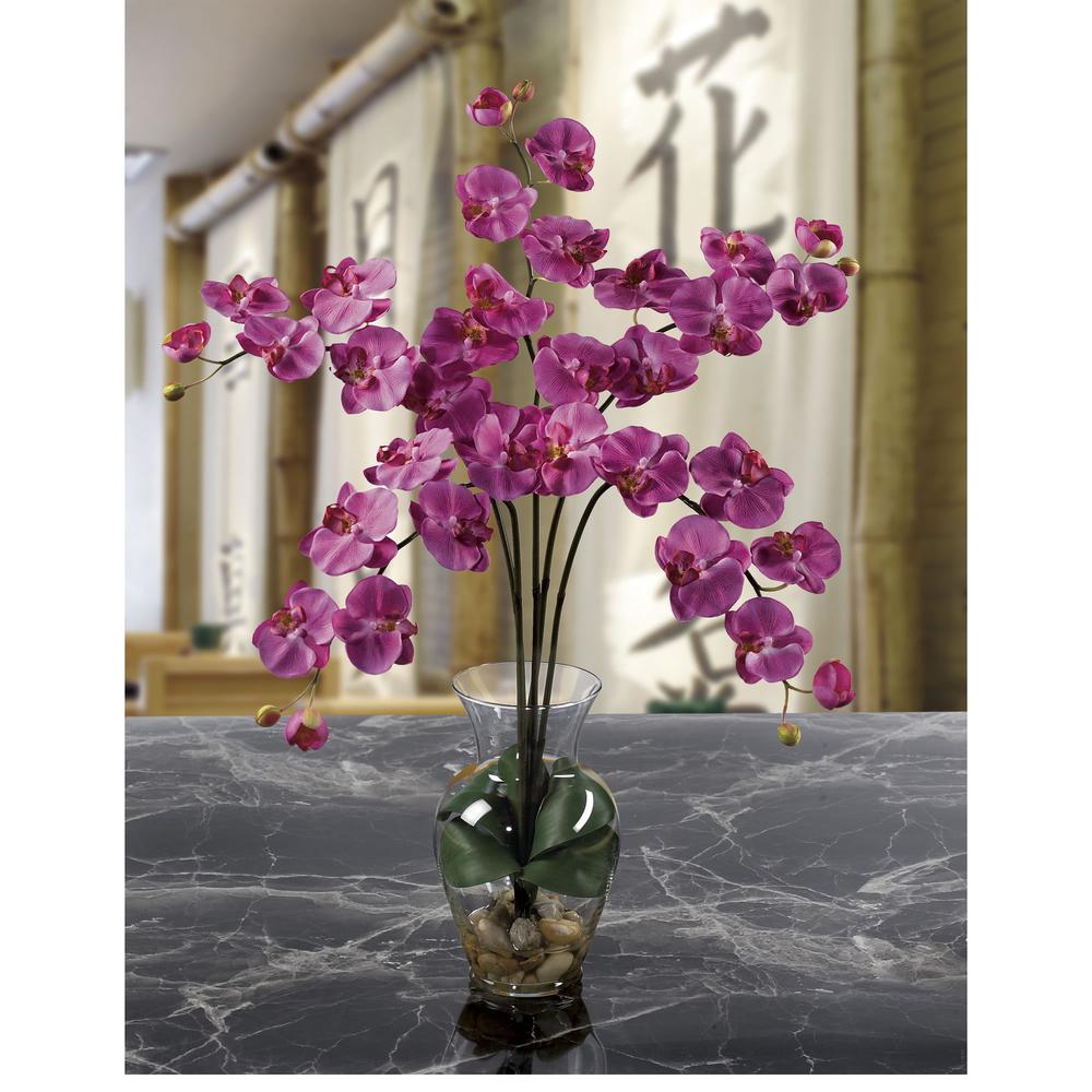 Phalaenopsis Liquid Illusion Silk Flower Arrangement. Picture 2
