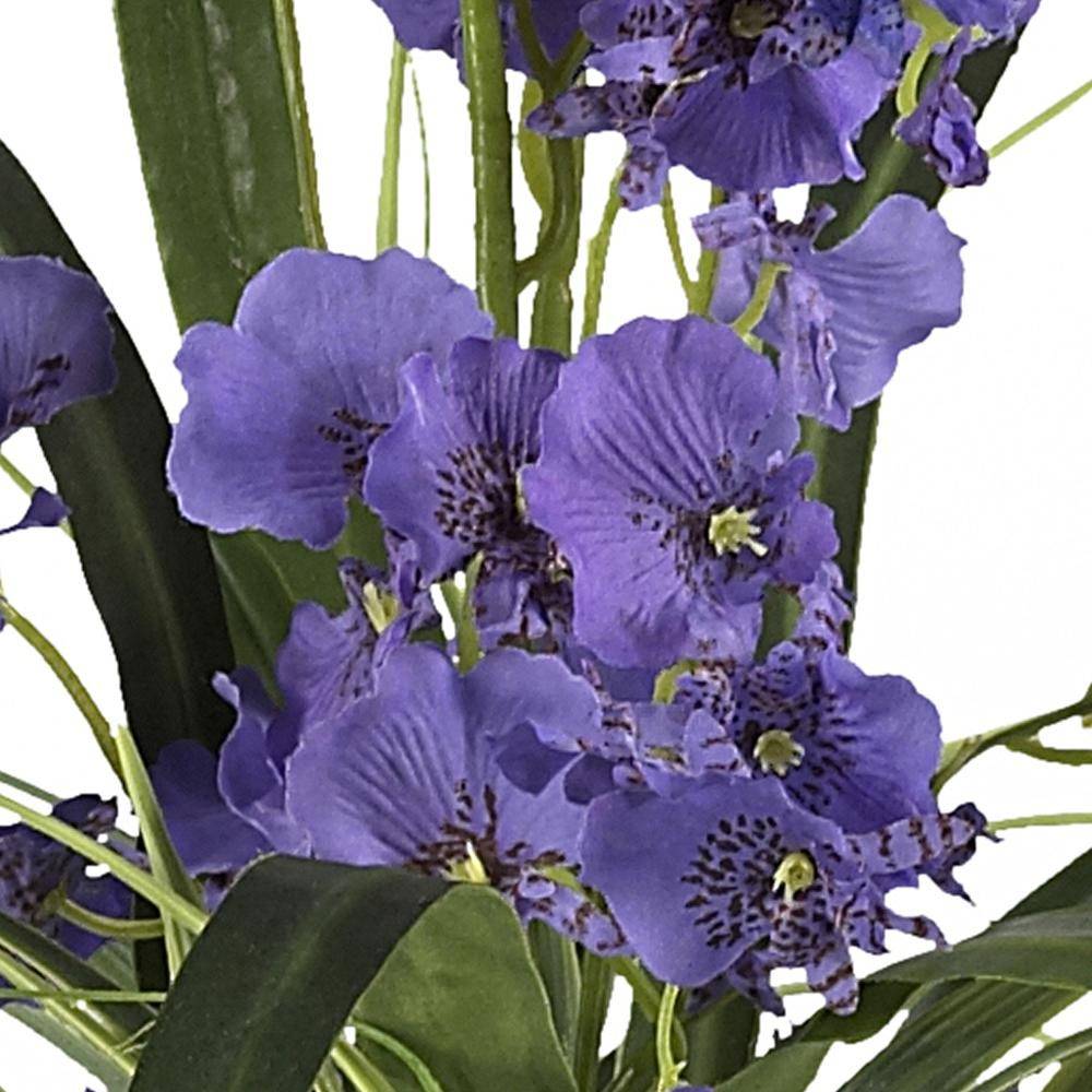 Dancing Lady Orchid Liquid Illusion Silk Flower Arrangement, Purple. Picture 2