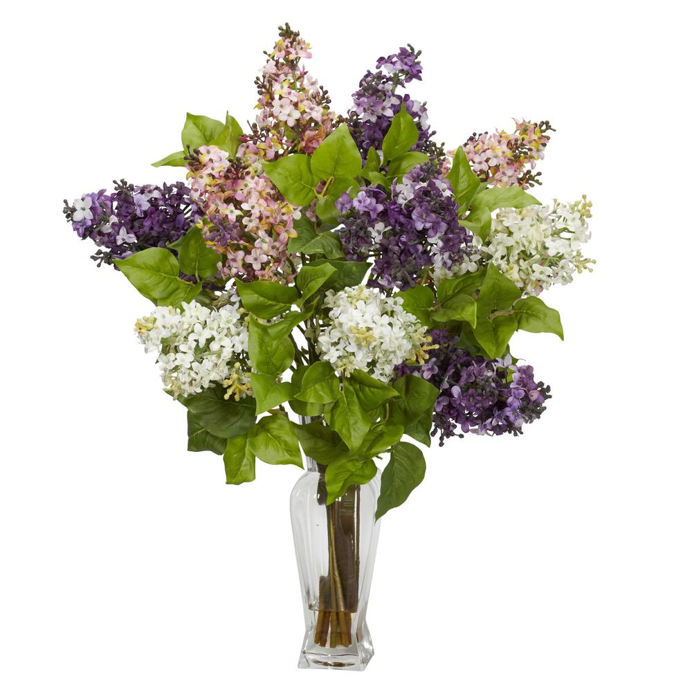 Lilac Silk Flower Arrangement. Picture 1