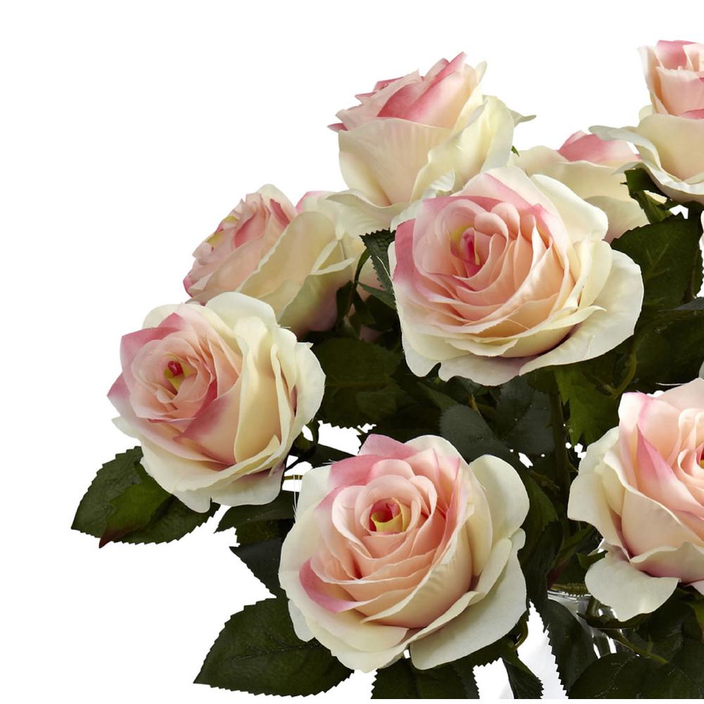 Blooming Roses with Vase, Light Pink. Picture 2