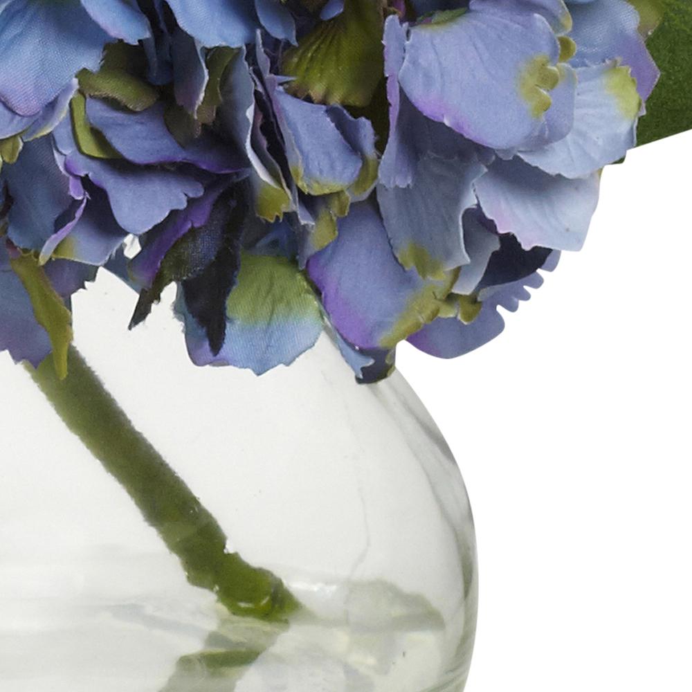Blooming Hydrangea with Vase, Blue. Picture 3
