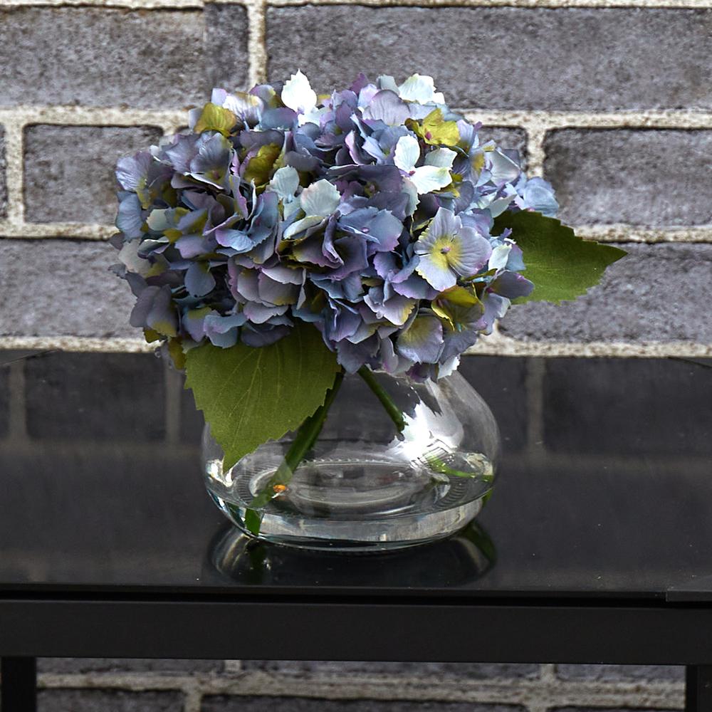 Blooming Hydrangea with Vase, Blue. Picture 2