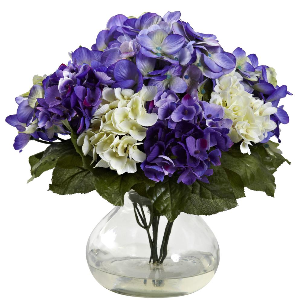 Mixed Hydrangea with Vase. Picture 1
